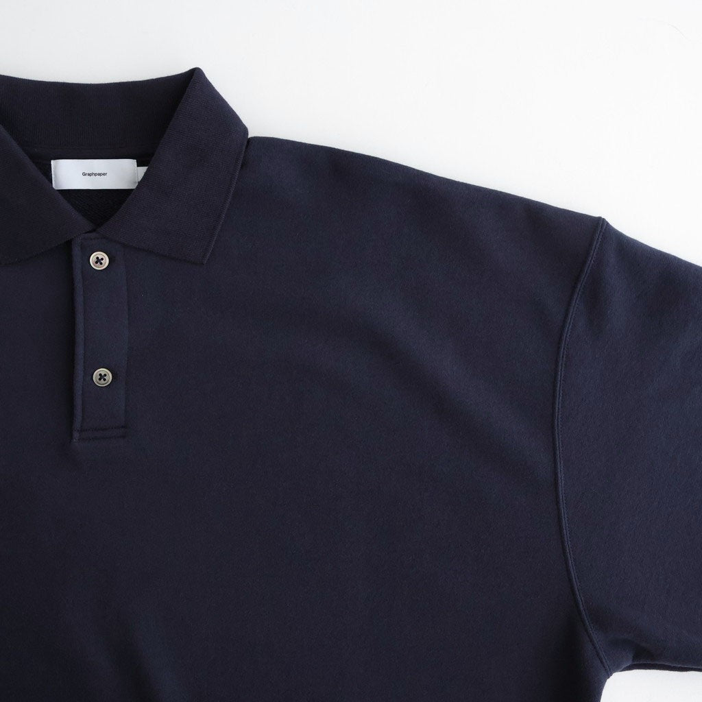 AZUMA Terry Pullover Polo Sweat #NAVY [GU261-70243B]