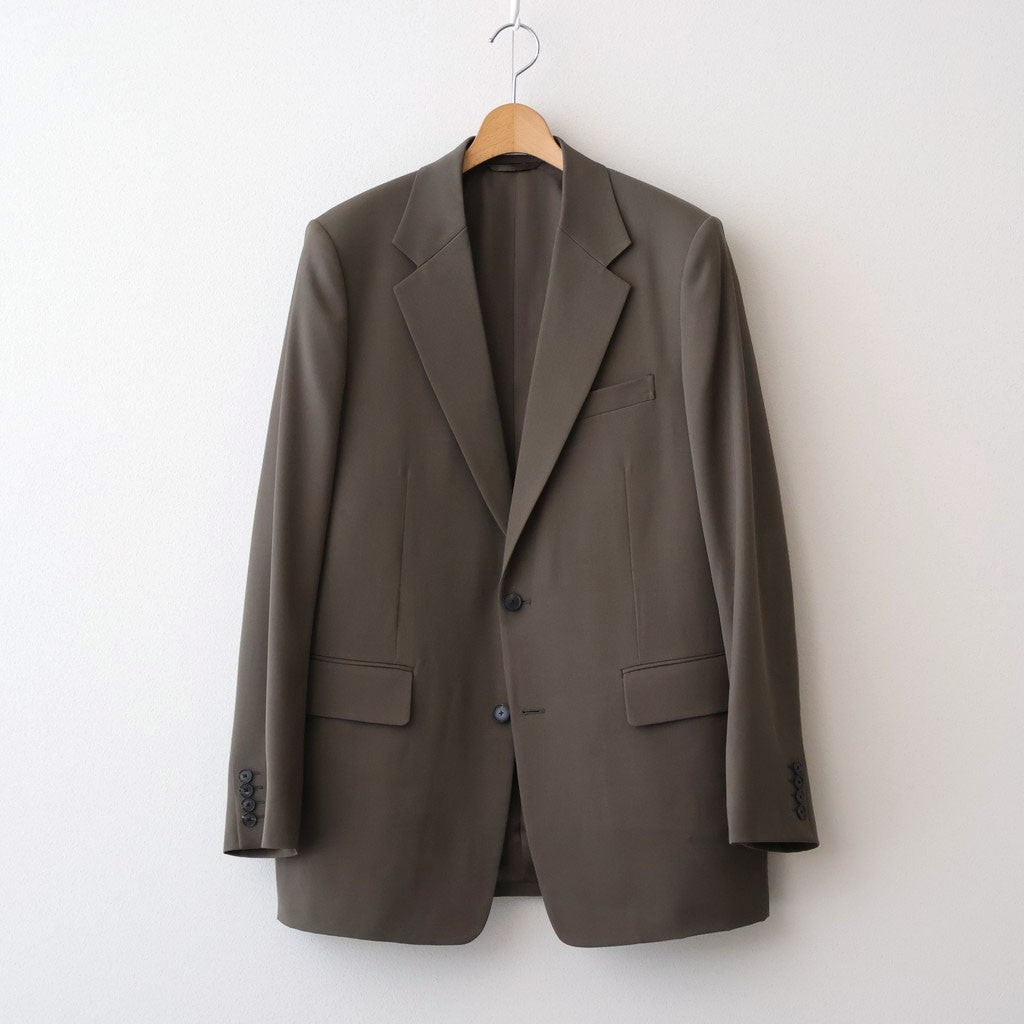 LIGHT WOOL MAX GABARDINE JACKET #DARK OLIVE BROWN [A26SJ02MG]
