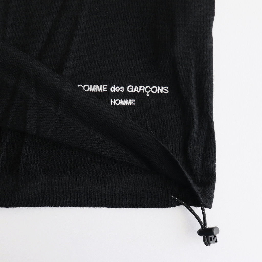 梳毛エステル天竺 セーター #BLACK [HN-N001-051]