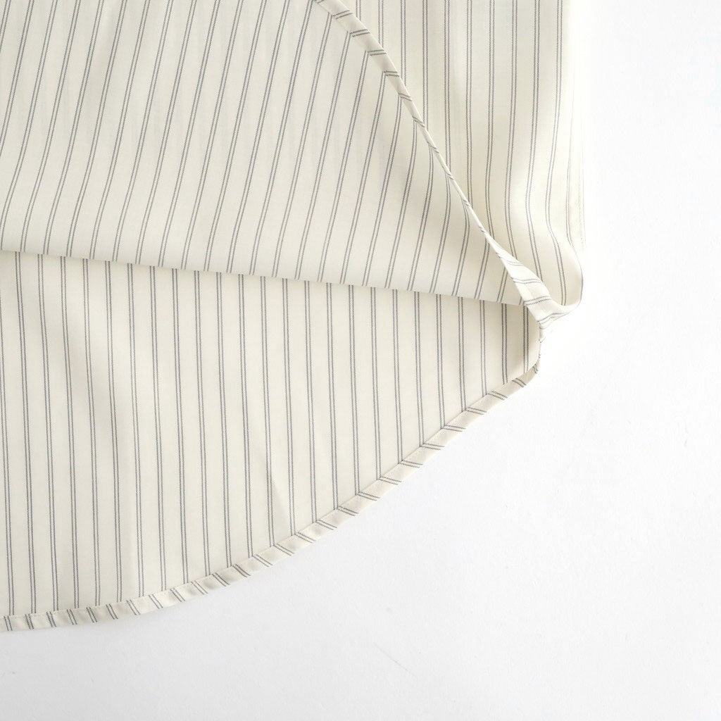 SUPER FINE WOOL STRIPE SHIRT #IVORY WHITE STRIPE [A26SS02WW]