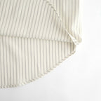 SUPER FINE WOOL STRIPE SHIRT #IVORY WHITE STRIPE [A26SS02WW]