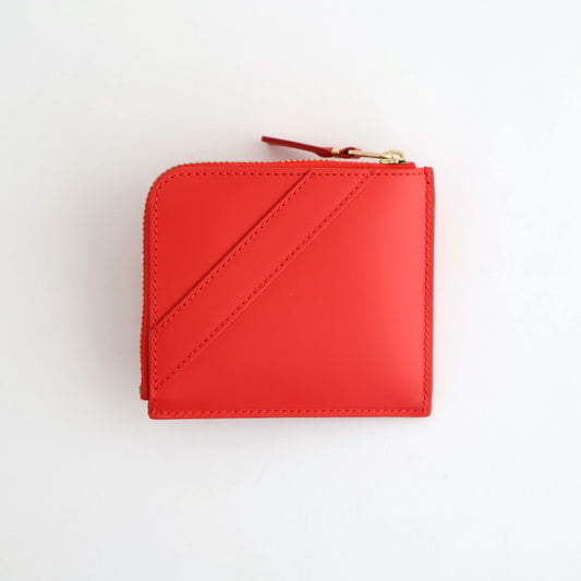 des GARCONS コムデギャルソン SA0641HL HUGE 【ピンク】 LOGO レザー 二つ折り財布 🎲 小銭入れなし RED メンズ レディース