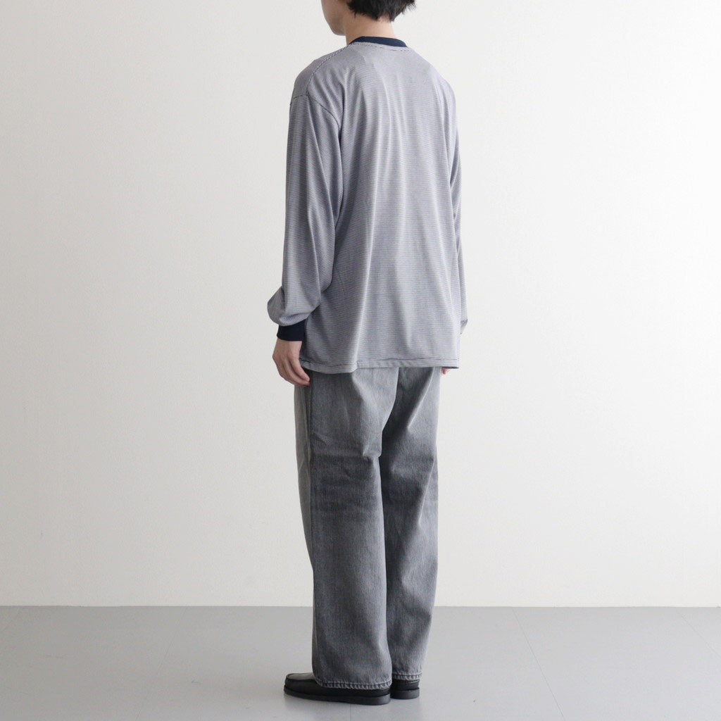 Selvage Denim Two Tuck Pants #BLACK_LIGHT FADE [GU261-40061LB]