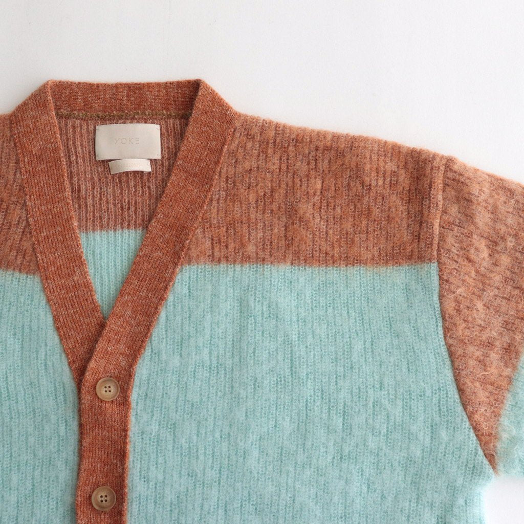MOHAIR BORDER CARDIGAN #PINK [YK23FW0571S]