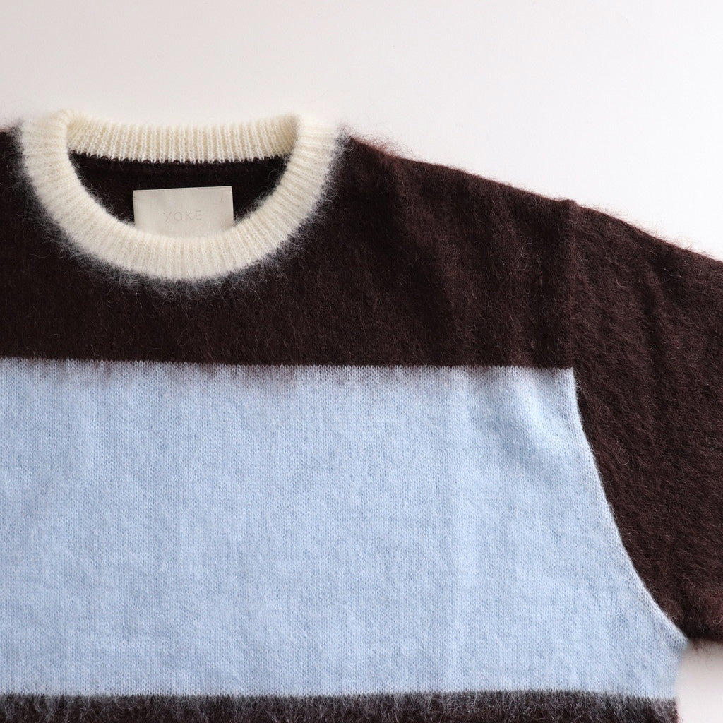 MOHAIR BORDER SWEATER - KEITA MARUYAMA 30TH ANNIV. EXCLUSIVE- #BROWN [YK24FW0885S-KM]