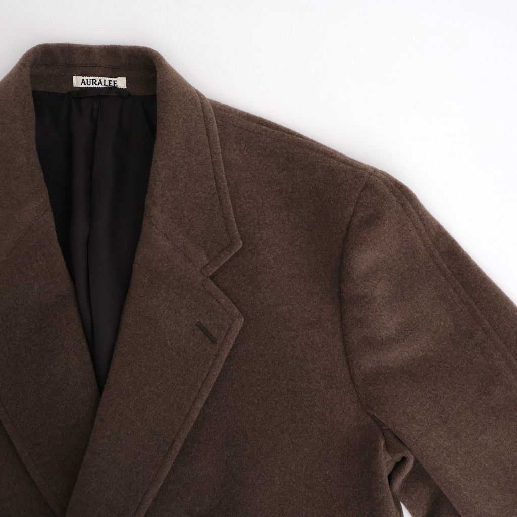 SUPER FINE WOOL MOSSER CHESTERFIELD COAT #TOP BROWN [A25AC02WM