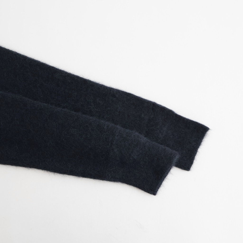 BABY SURI ALPACA SHEER KNIT SKIPPER POLO #NAVY [A26AP04AK]