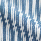 綿ツイルストライプ×綿タイプライター S/Sシャツ #BLUE [HO-B019-051]