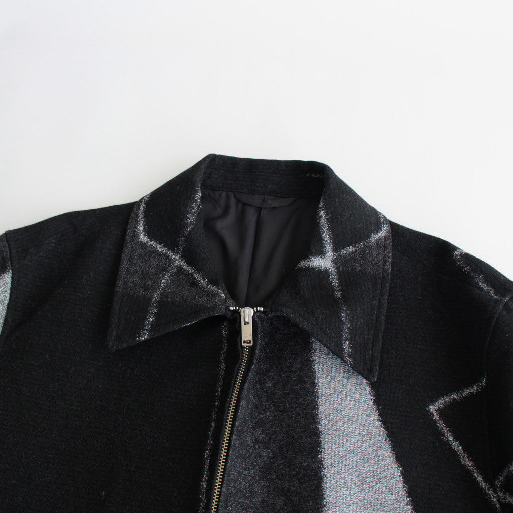 JACQUARD ZIP BLOUSON #BLACK [YK23FW0525B]