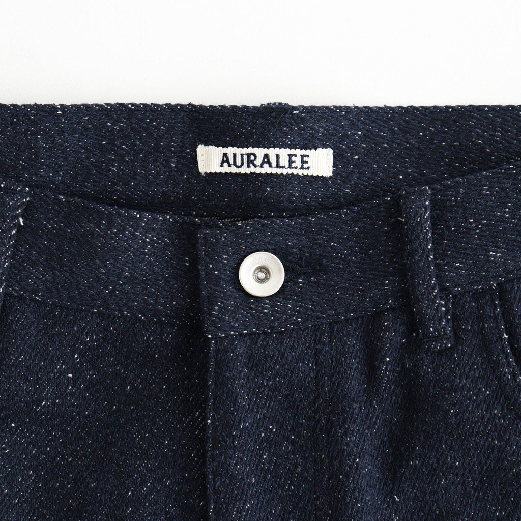 SILK NEP DENIM 5P WIDE PANTS #DARK NAVY [A26AP01SD]