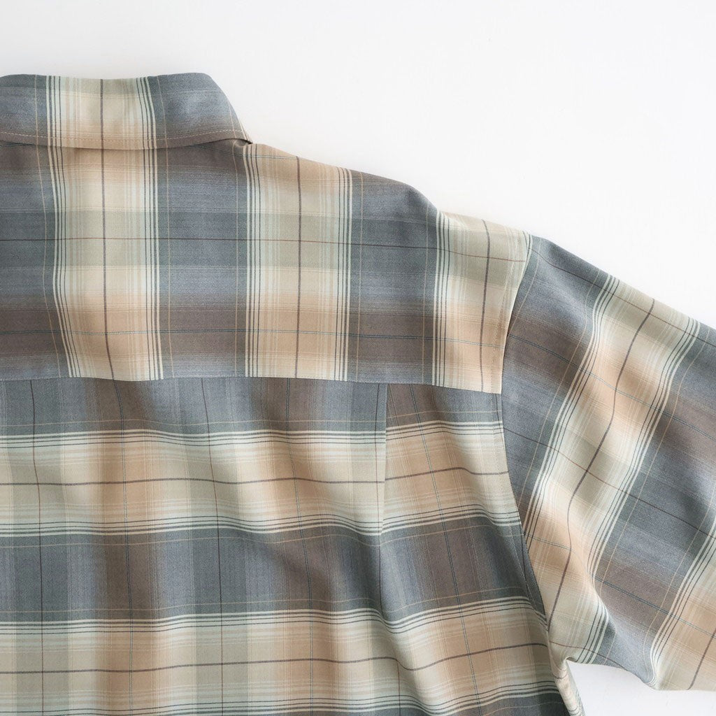 SUPER LIGHT WOOL CHECK SHIRT #LIGHT BROWN CHECK [A26SS01LC]