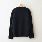 Suede Leather Elbow Patch Sweater #BLACK [YK25FW01108S]