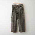 GARMENT-DYED FINX CORDUROY 5P WIDE PANTS #OLIVE BROWN [A26AP01FX]