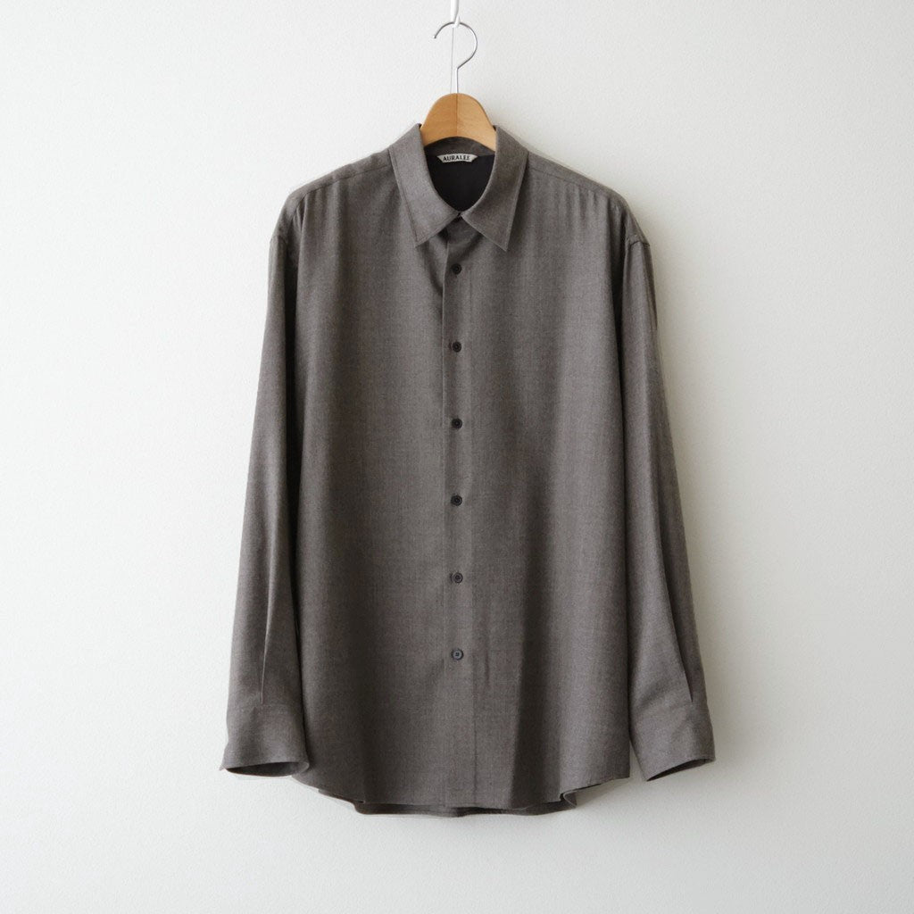 SUPER LIGHT WOOL SHIRT #TOP BROWN [A26AS02OS]