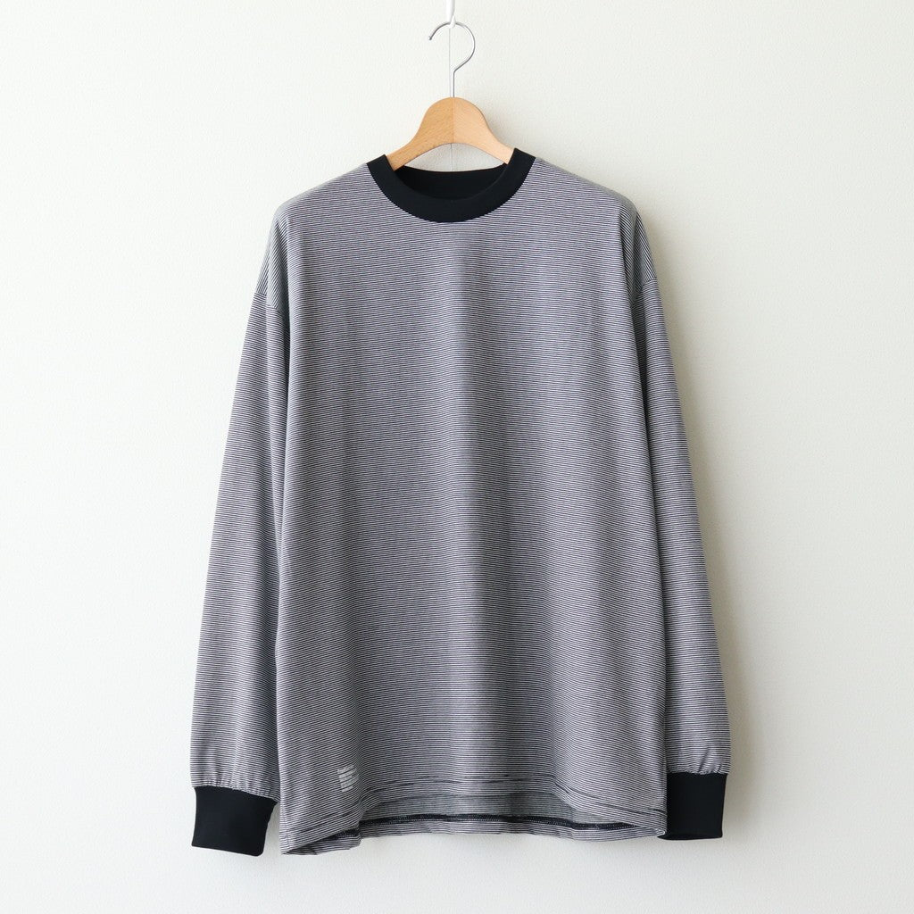 MICRO BORDER L/S TEE #WHITE × BLACK [FSC251-70114]
