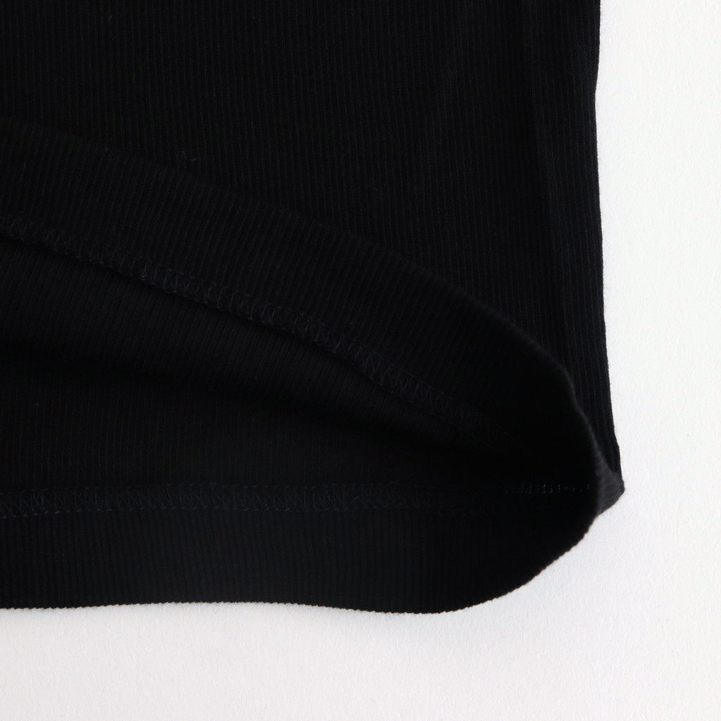 COMPACT RIB LONG SLEEVE T-SHIRT #BLACK [KKAGGM0021]