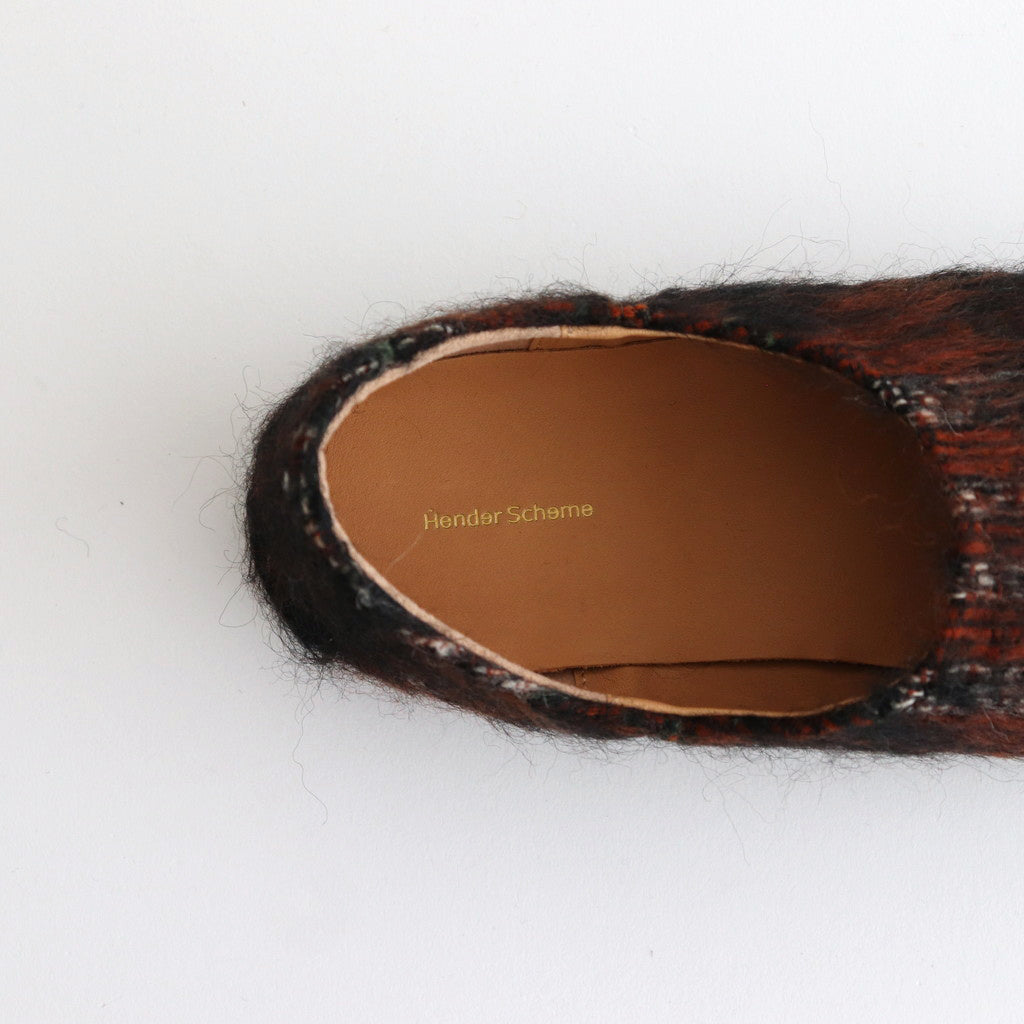 Hender Scheme mia beige スリッポン(mia #mohair check [vs-s Hender Scheme mia beige スリッポン(mia #mohair check [vs-s