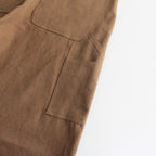WASHED HEAVY CANVAS PANTS #BROWN [A23AP02MN]