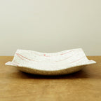 スクエア皿 大 #貫入 コーラル流し