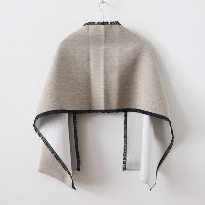 NRVST | Lambswool &amp; Cotton Heavy Double Cloth Stole #BEIGE&amp;OFF WHITE [A9-NC214SL]