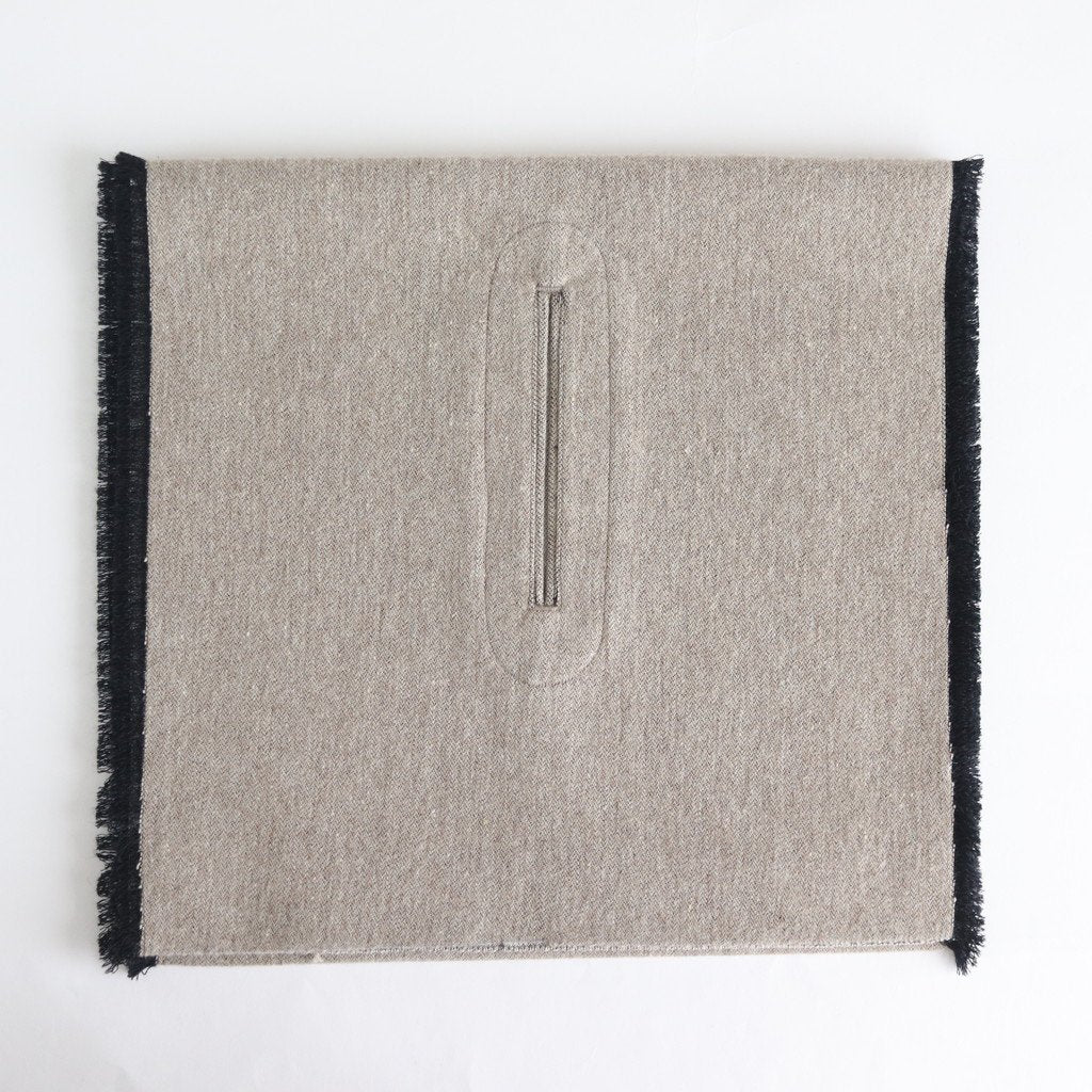 NRVST｜Lamb Wool & Cotton Heavy Double Cloth Stole #BEIGE&OFF WHITE [A9-NC214SL]