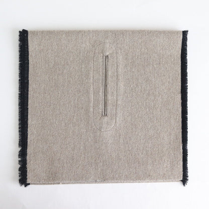 NRVST | Lambswool &amp; Cotton Heavy Double Cloth Stole #BEIGE&amp;OFF WHITE [A9-NC214SL]