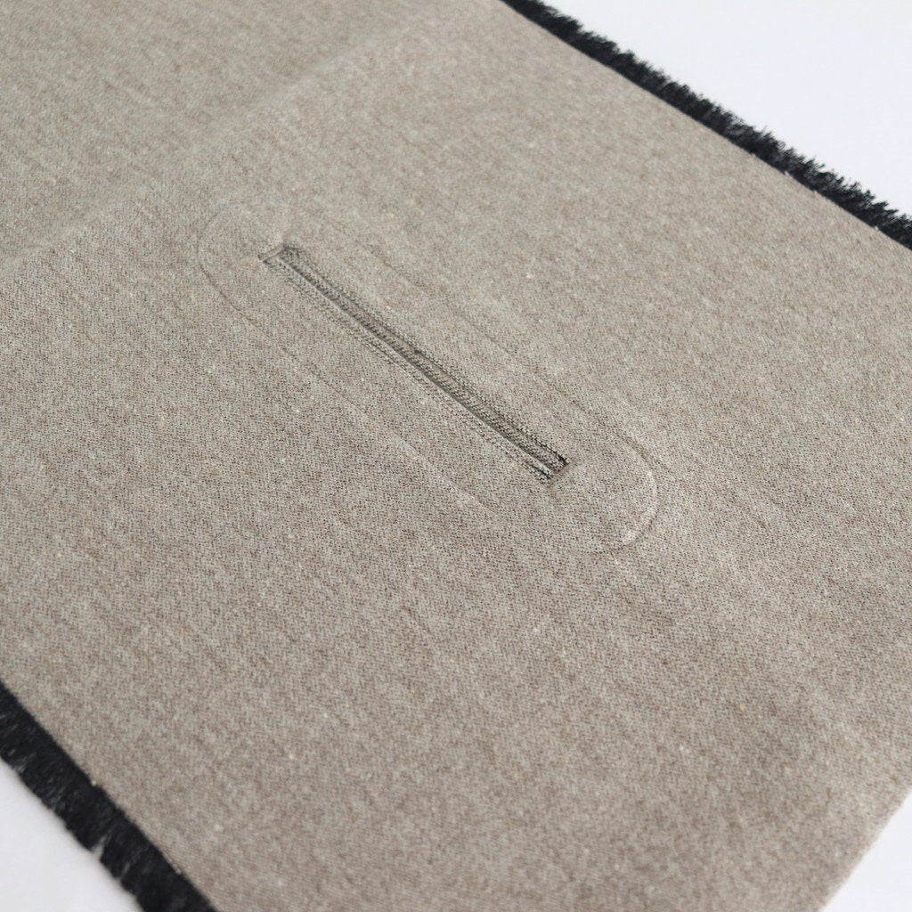 NRVST｜Lamb Wool & Cotton Heavy Double Cloth Stole #BEIGE&OFF WHITE [A9-NC214SL]