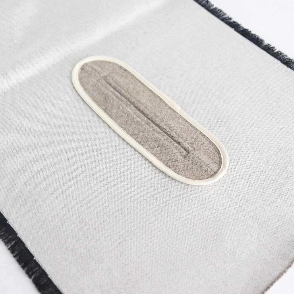 NRVST | Lambswool &amp; Cotton Heavy Double Cloth Stole #BEIGE&amp;OFF WHITE [A9-NC214SL]