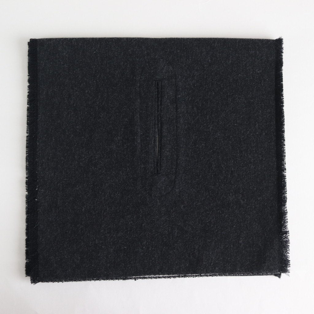 NRVST｜ラムウール&コットンヘビーダブルクロス ストール #DARK GREY&OFF WHITE [A9-NC214SL]
