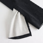 NRVST｜ラムウール&コットンヘビーダブルクロス ストール #DARK GREY&OFF WHITE [A9-NC214SL]