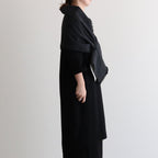 NRVST｜ラムウール&コットンヘビーダブルクロス ストール #DARK GREY&OFF WHITE [A9-NC214SL]