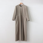 NKHOP｜強撚ポリエステル経二重織 ウエストマークワンピース #KHAKI MIST [S0-NC065OP]