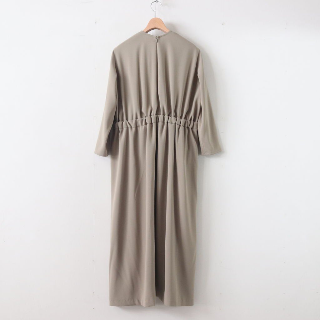 NKHOP | Strong twist polyester warp double weave waist mark dress #KHAKI MIST [S0-NC065OP]