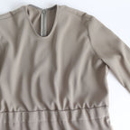 NKHOP｜強撚ポリエステル経二重織 ウエストマークワンピース #KHAKI MIST [S0-NC065OP]