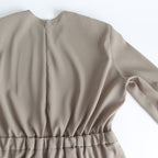 NKHOP｜強撚ポリエステル経二重織 ウエストマークワンピース #KHAKI MIST [S0-NC065OP]