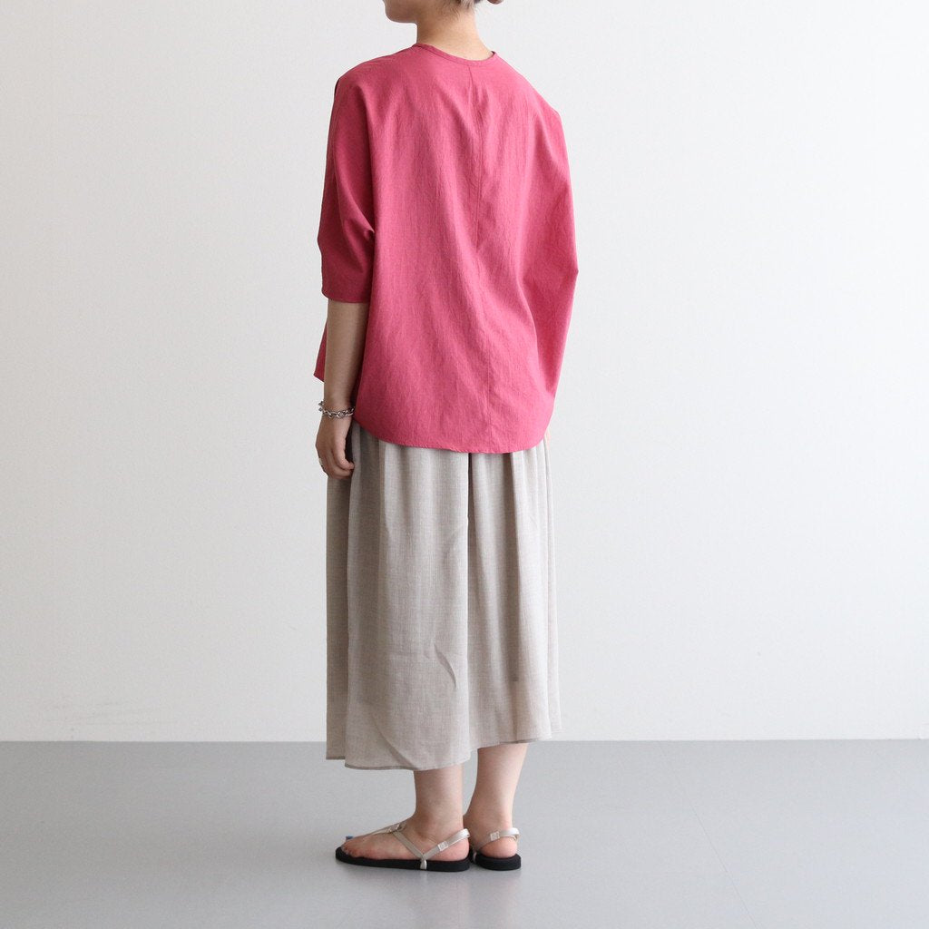 NGLSK｜トリアセテート&ポリエステルスラブボイル ギャザースカート #SMOKE BEIGE [S0-NC186SK]