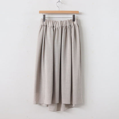 NGLSK｜Triacetate &amp; Polyester Slab Voile Gathered Skirt #SMOKE BEIGE [S0-NC186SK]