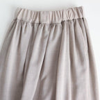 NGLSK｜トリアセテート&ポリエステルスラブボイル ギャザースカート #SMOKE BEIGE [S0-NC186SK]