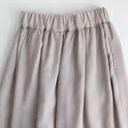 NGLSK｜トリアセテート&ポリエステルスラブボイル ギャザースカート #SMOKE BEIGE [S0-NC186SK]