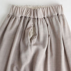 NGLSK｜トリアセテート&ポリエステルスラブボイル ギャザースカート #SMOKE BEIGE [S0-NC186SK]