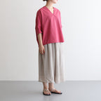 NGLSK｜トリアセテート&ポリエステルスラブボイル ギャザースカート #SMOKE BEIGE [S0-NC186SK]