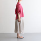 NGLSK｜トリアセテート&ポリエステルスラブボイル ギャザースカート #SMOKE BEIGE [S0-NC186SK]