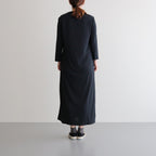 NRLTO｜ポリエステルスパン天竺 ロングワンピース #BLACK [S0-NC103TO]