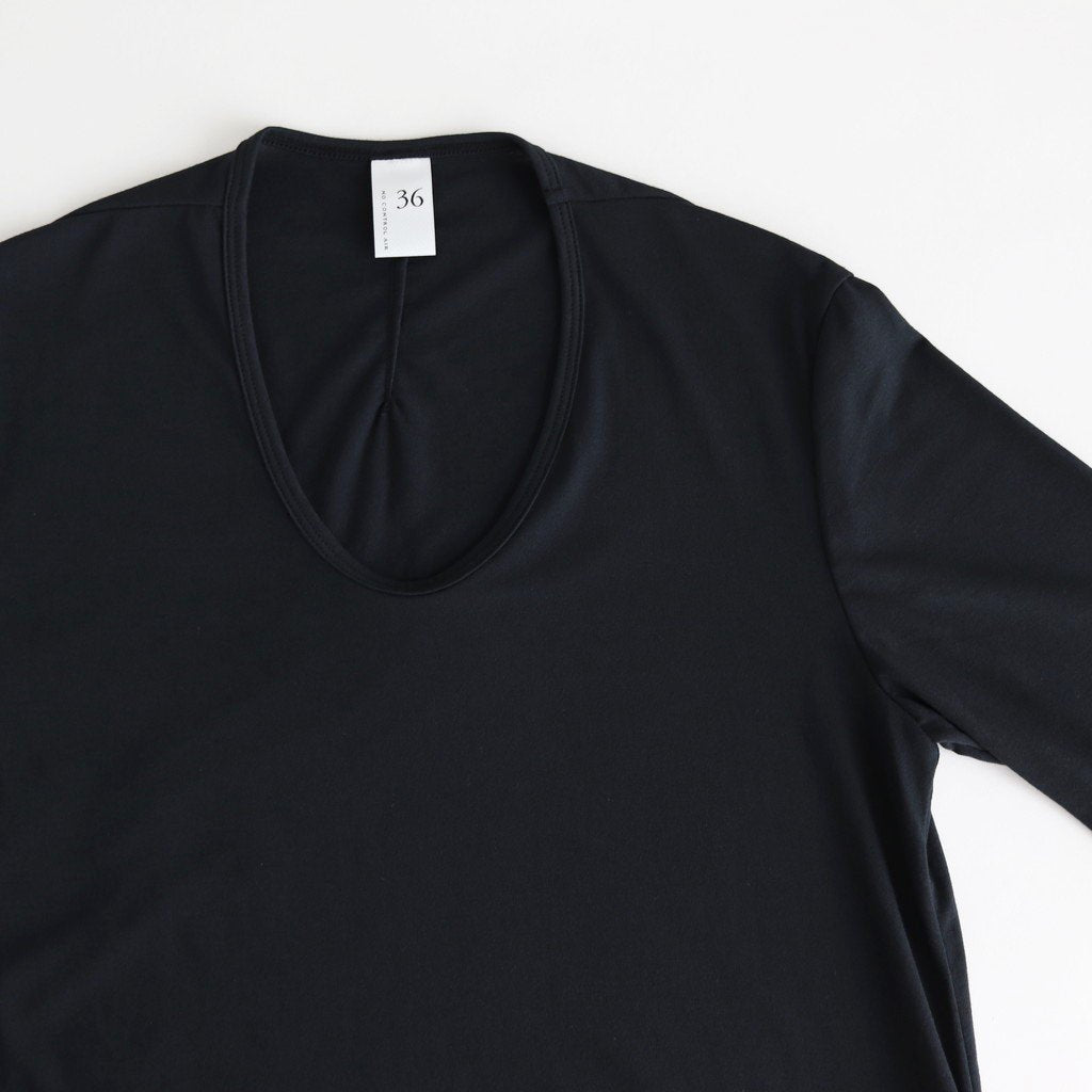 NRLTO｜ポリエステルスパン天竺 ロングワンピース #BLACK [S0-NC103TO]