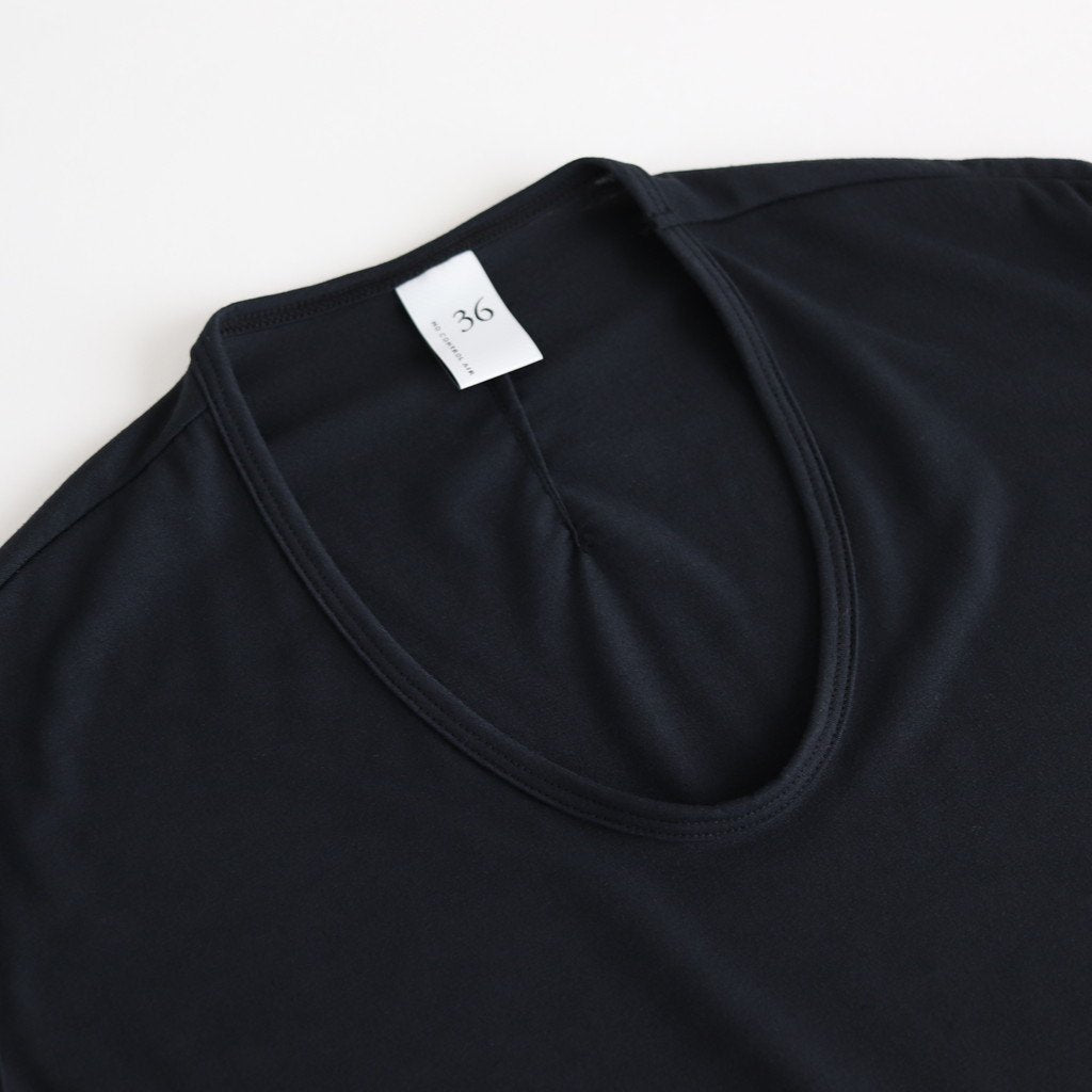 NRLTO｜ポリエステルスパン天竺 ロングワンピース #BLACK [S0-NC103TO]