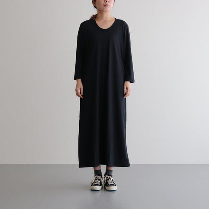 NRLTO｜Polyester span jersey long dress #BLACK [S0-NC103TO]