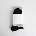 LANA01｜3/72 17.5μ Wool Socks #BK(HEEL,TOE)×WHITE [FA15041]