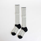 LANA01｜3/72 17.5μ ウールソックス #BK(HEEL,TOE)×WHITE [FA15041]