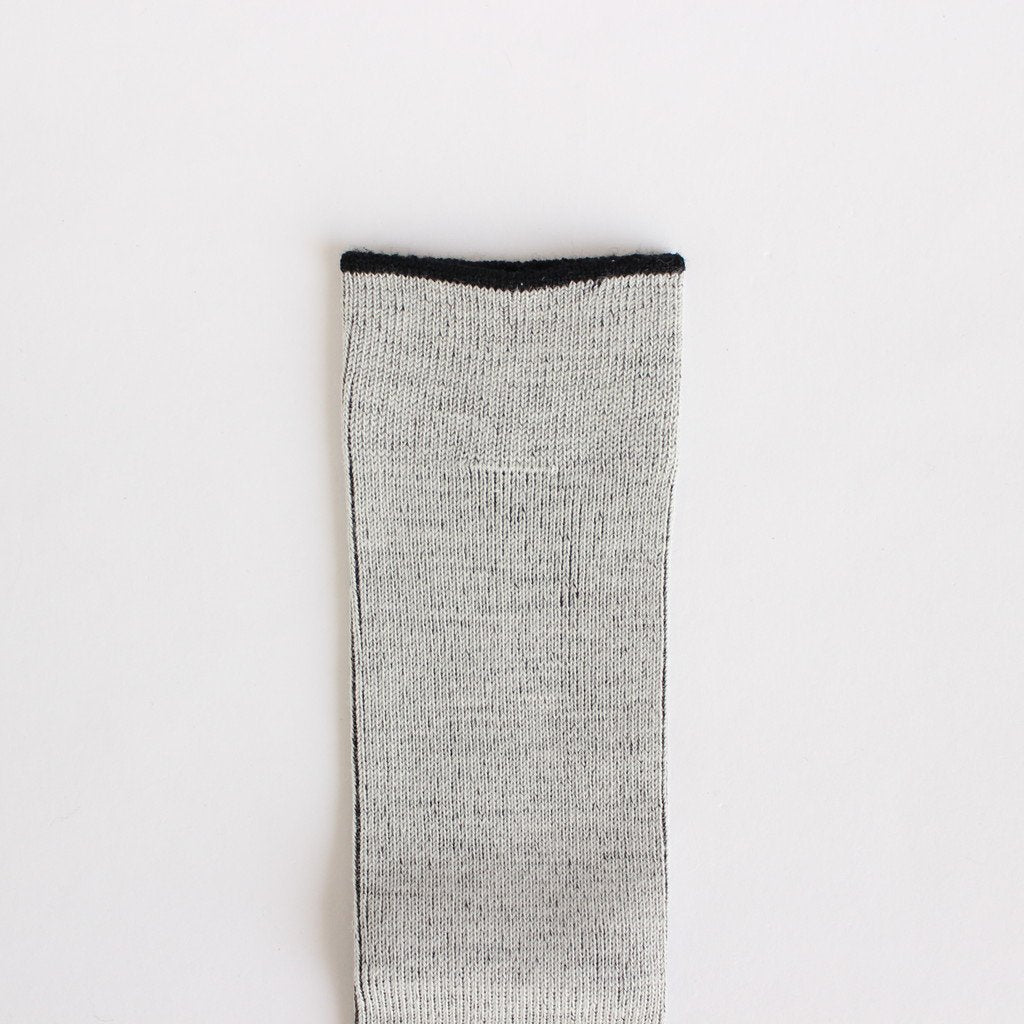 LANA01｜3/72 17.5μ ウールソックス #BK(HEEL,TOE)×WHITE [FA15041]