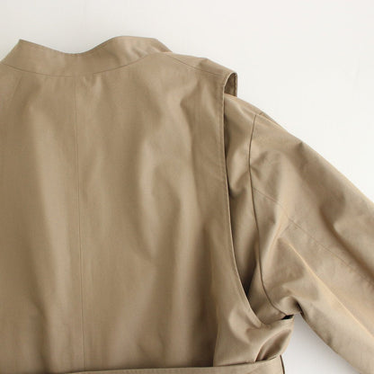 OVERSIZED LINEAR NO COLLAR COAT #BEIGE [ST.173-2]